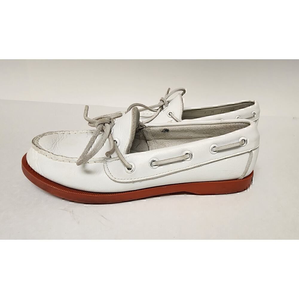 Ralph Lauren Vintage 1970s Youth Merton leather Camper Boat shoes Size 1M White